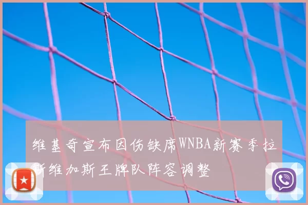 维基奇宣布因伤缺席WNBA新赛季拉斯维加斯王牌队阵容调整