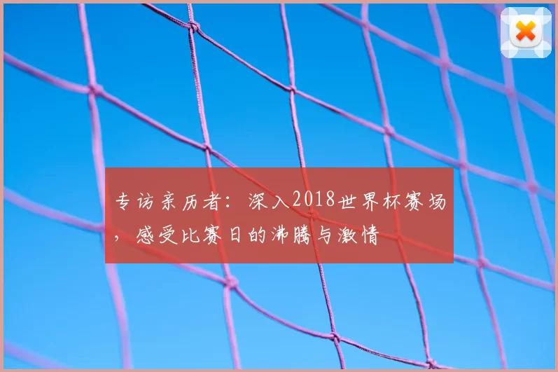 专访亲历者：深入2018世界杯赛场，感受比赛日的沸腾与激情